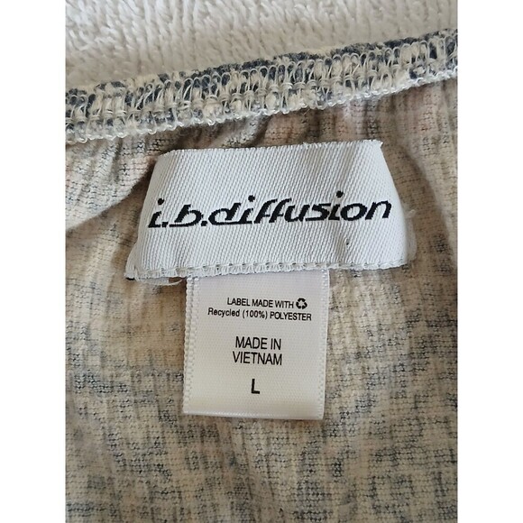 I.b. Diffusion Womens Blouse Floral Print Short Sleeve Scoop Neck Large Tassed - Picture 12 of 13